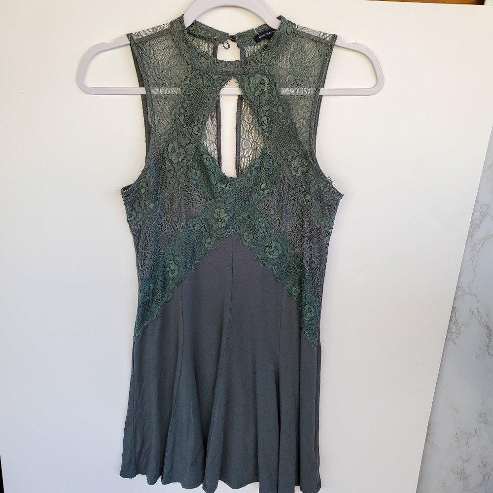 American Eagle Lacy Cutout Shift Dress